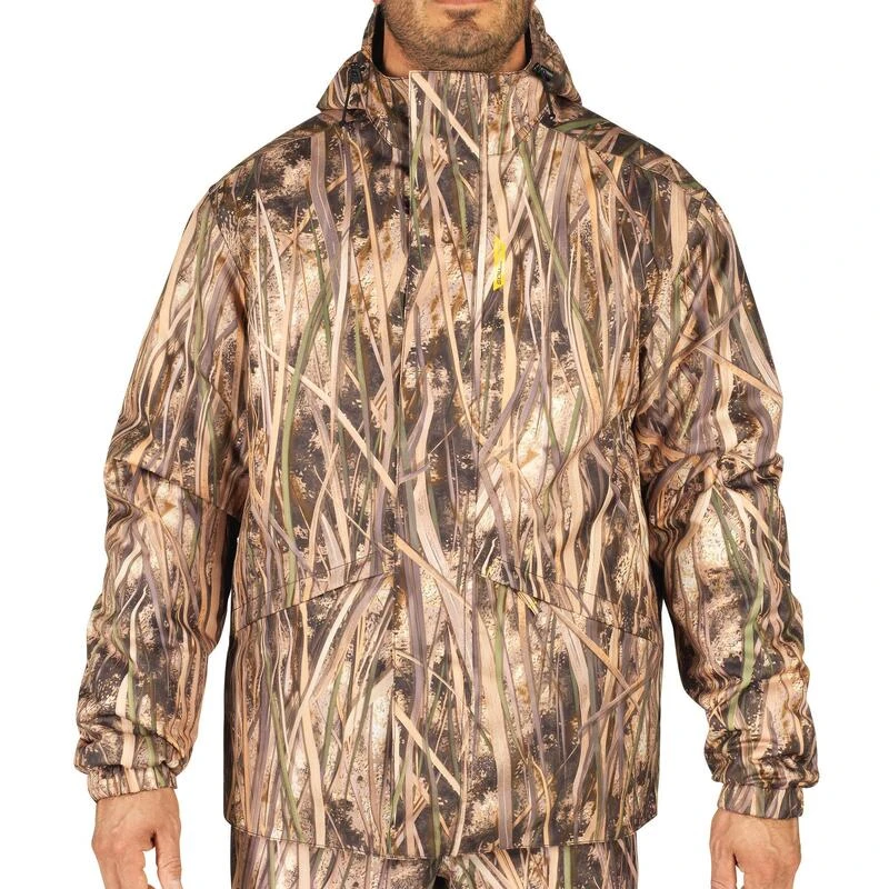 Veste Chasse Chaude Et Coupe-vent 100 Camouflage Marais 2 Veste Chasse Chaude Et Coupe-vent 100 Camouflage Marais – Image 2