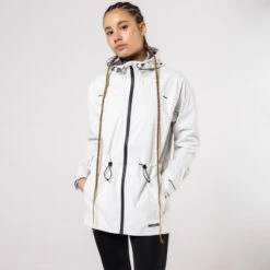 Kalenji VESTE RAIN RUN 500 FEMME BEIGE -Sport Vêtements Magasin veste rain run 500 femme beige 4