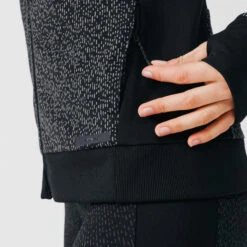 Kalenji Veste Running à Capuche Femme - Warm Noir Motifs Réfléchissants -Sport Vêtements Magasin veste running a capuche femme warm noir motifs reflechissants 4