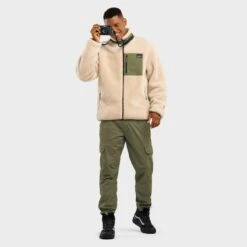 Veste Sherpa Homme Lifestyle Walnut Beige -Sport Vêtements Magasin veste sherpa homme lifestyle walnut beige 3