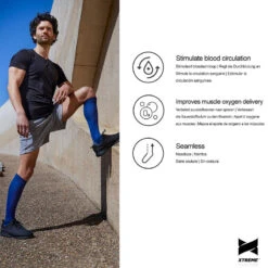 Xtreme Chaussettes De Compression De Course à Pied 2 Paires Multicolore Rouge -Sport Vêtements Magasin xtreme chaussettes de compression de course a pied 2 paires multicolore rouge 2